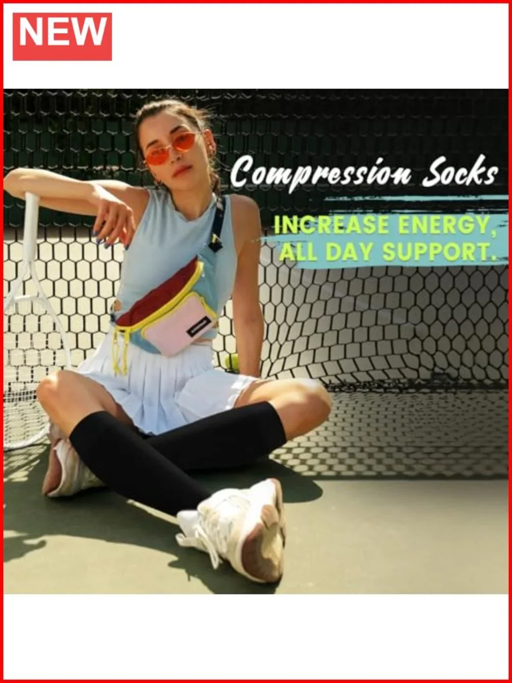 8 Pairs Copper Compression Socks 15-20 mmHg for Men & Women - Nurses Travel